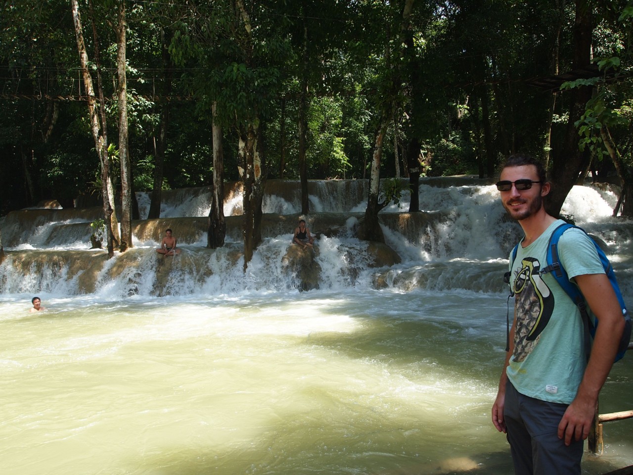 Einer der Wasserfälle um Luang Prabang. Sehr erfrischend